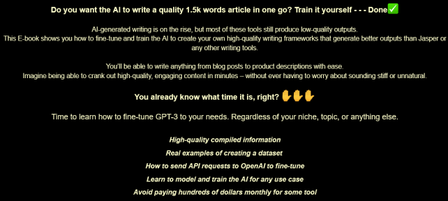 [METHOD] Stop Wasting Money on AI Writers Train And Fine-Tune Your Own AI For Free With No Code ⚡⚡⚡Real Method & Practice Examples ⚡⚡ Download Download