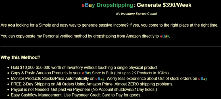 [METHOD] ⚡️➡️$390Week BLUEPRINT+PROOF✅Scalable Method❤️Amazon to eBay Dropship✅ Download Download