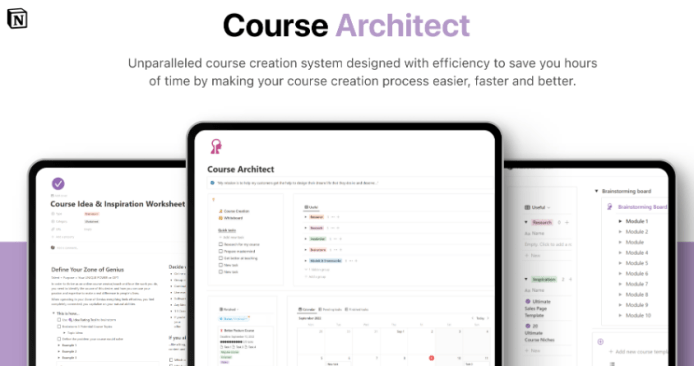 Course Architect – Ultimate Course Creation System for Notion Download Download