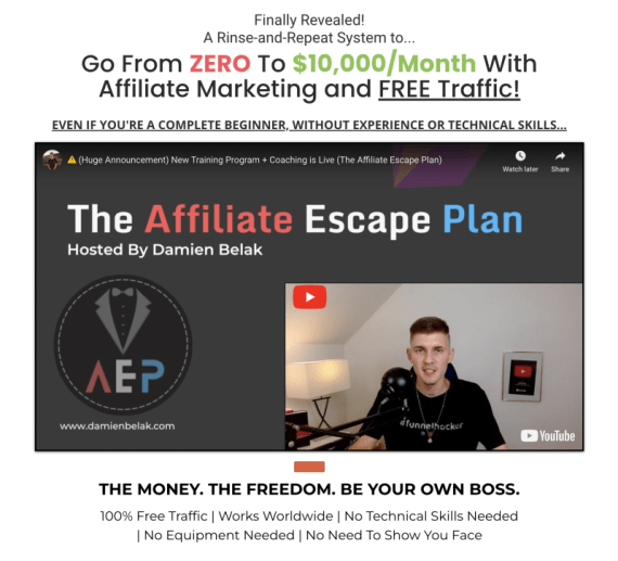 Damien Belak – The Affiliate Escape Plan Download Download