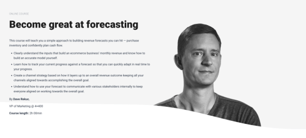 Dave Rekuc (CXL) – Ecommerce Forecasting Download Download