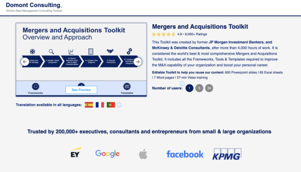 Domont Consulting – Mergers and Acquisitions Toolkit Download Download