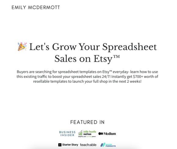 Emily McDermott – Spreadsheets That Sell Download Download