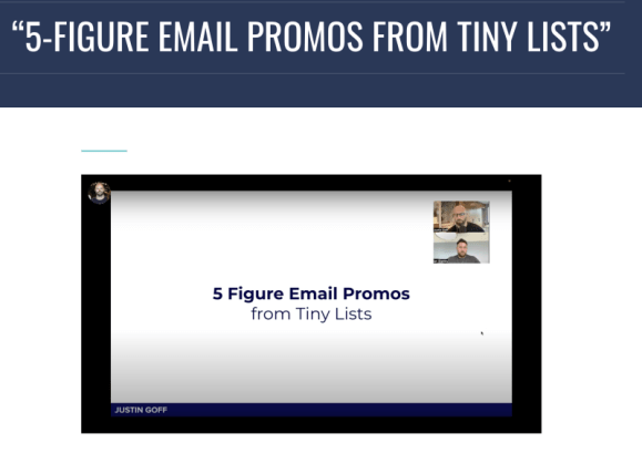 Justin Goff – 5-Figure Email Promos From Tiny Lists Download Download