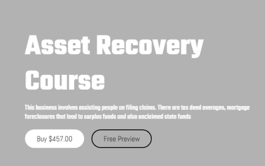 Money Making Juggernaut – Asset Recovery Course Download Download