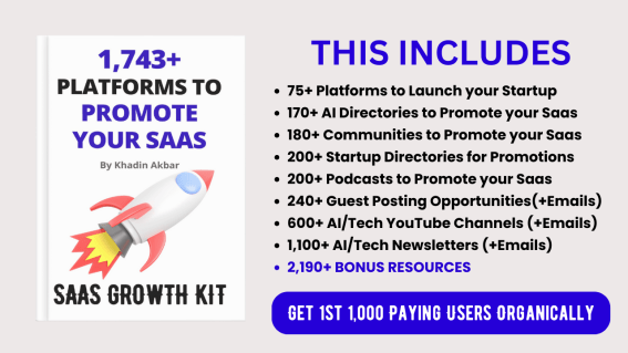 Saas Pedia – Saas Growth Kit 2024 [1,743+ Places to Promote your Startup] Download Download