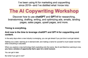 Sam Woods – The AI Copywriting Workshop (Complete Edition) Download Download