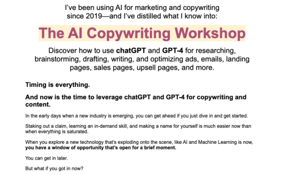 Sam Woods – The AI Copywriting Workshop (Complete Edition) Download Download