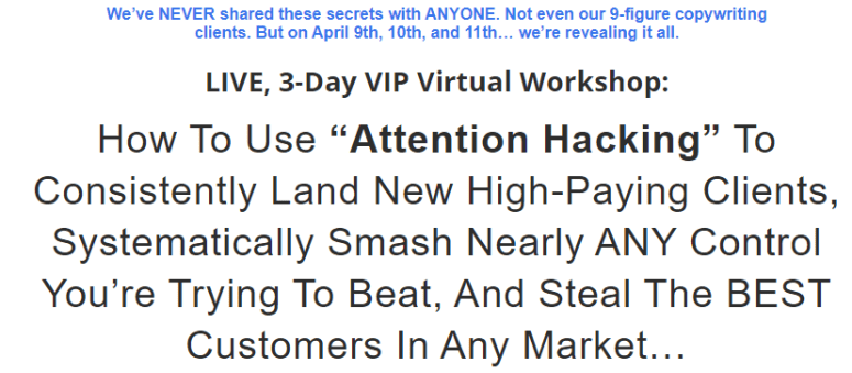 Stefan Georgi – The 3 Day “Attention Hacking” VIP Workshop Download Download