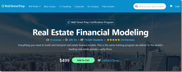 Wall Street Prep – Real Estate Financial Modeling Download Download